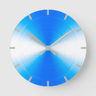 Reloj Redondo Mediano Radiante azul cielo contemporáneo