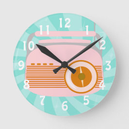 Reloj Redondo Mediano Radio retra linda