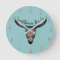 Raíces del sur país Longhorn rosa y verde