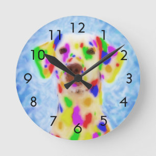 Reloj Redondo Mediano Rainbow Dalmatian