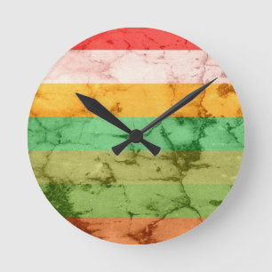 Reloj Redondo Mediano Rainbow Grunge Stripes Background
