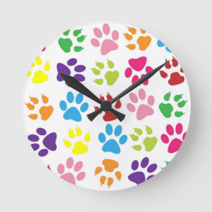 RELOJ REDONDO MEDIANO RAINBOW PAW PRINTS