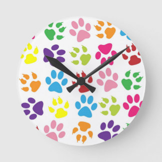 RELOJ REDONDO MEDIANO RAINBOW PAW PRINTS