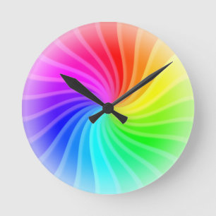 Reloj Redondo Mediano Rainbow Twirl