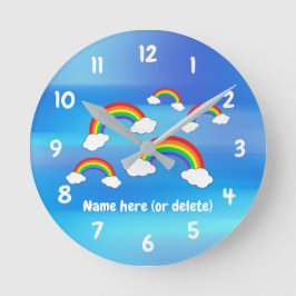 Reloj Redondo Mediano Rainbows and Clouds Acrylic wall clock