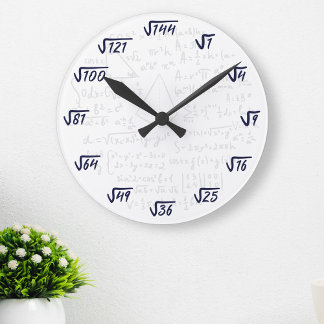 Reloj Redondo Mediano Raíz cuadrada matemática