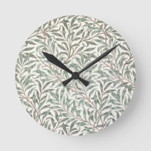 Reloj Redondo Mediano Rama del sauce, diseño del papel pintado, 1874