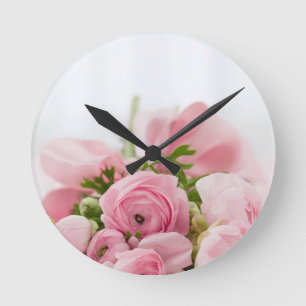 Reloj Redondo Mediano Ramo de Rosas