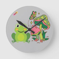 rana linda, setas y mariposa