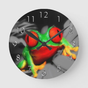 Reloj Redondo Mediano Rana teñida
