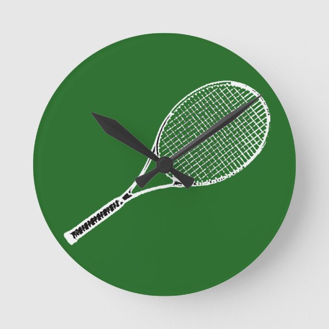 Reloj Redondo Mediano raqueta de tenis (Anverso)
