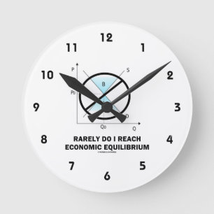 Reloj Redondo Mediano Raramente Se Llega Al Equilibrio Económico (Econo