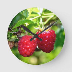 Reloj Redondo Mediano Raspberries