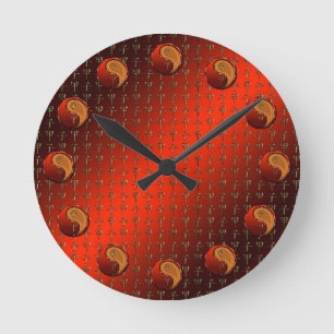 Reloj Redondo Mediano Rata de Madera