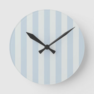 Reloj Redondo Mediano Rayas Azules Claras