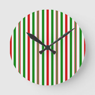 Reloj Redondo Mediano Rayas decorativas de navidades