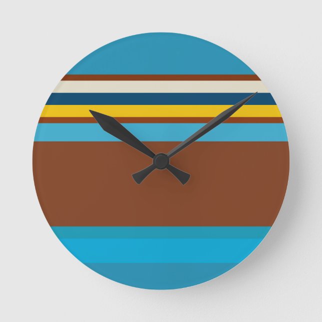 Reloj Redondo Mediano Rayas suroeste 12 (Anverso)