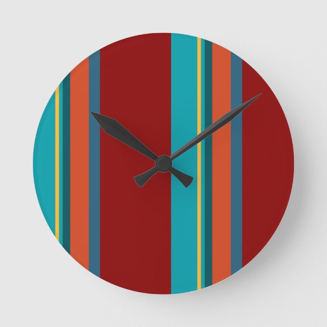 Reloj Redondo Mediano Rayas suroeste 24 (Anverso)