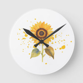 Reloj Redondo Mediano Rayo de Sol Dorado