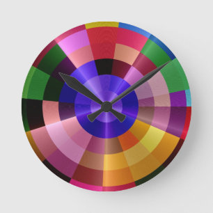 Reloj Redondo Mediano Rayos de colores - Colores