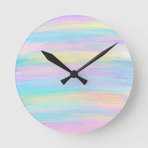 Reloj Redondo Mediano Rayos de pintura de flujo Multicolor