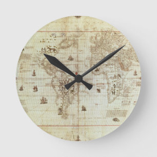 Reloj Redondo Mediano Rc C 2487 Mapa del mundo, diseñado por Sebastien