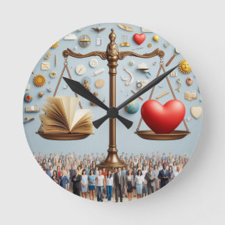 Reloj Redondo Mediano Reason and Emotion Wall Clock
