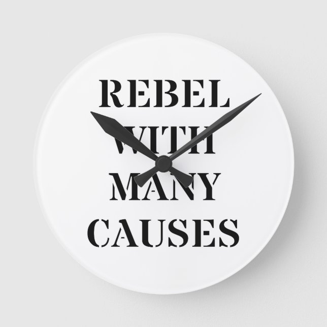 Reloj Redondo Mediano Rebelde con muchas causas (Anverso)