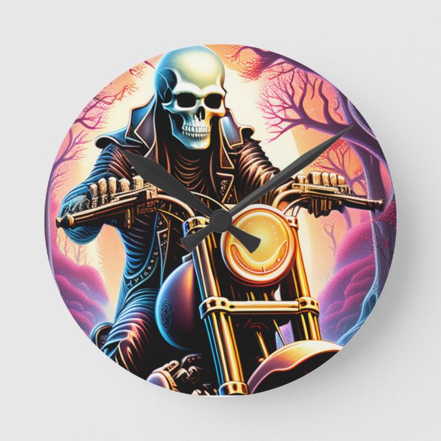 Reloj Redondo Mediano Recorriendo las ramas entrelazadas (Anverso)