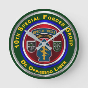 Reloj Redondo Mediano Recuerdo del 10º Grupo de Fuerzas Especiales