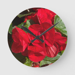Reloj Redondo Mediano Red Begonia Hiemalis