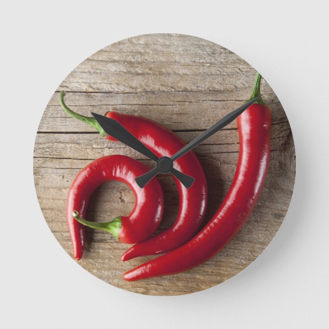 Reloj Redondo Mediano Red Chili Pepper (Anverso)