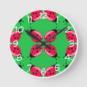 Reloj Redondo Mediano Red Ladybugs