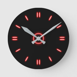 Reloj Redondo Mediano Red Neon