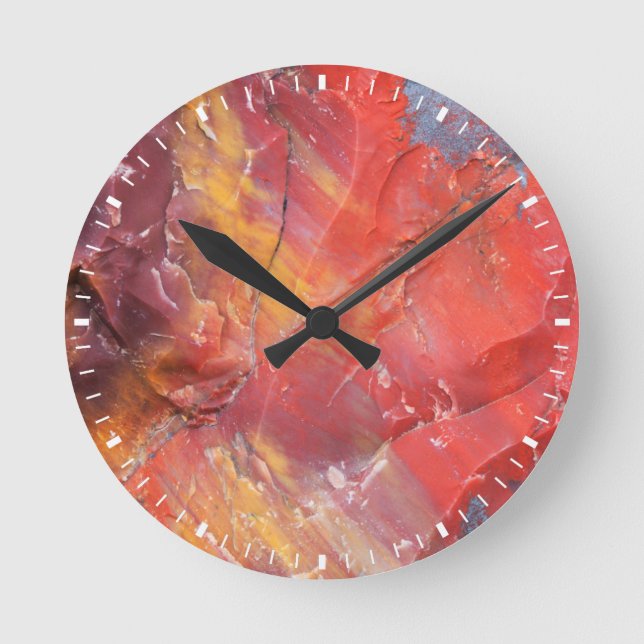 Reloj Redondo Mediano Red Petrified wood detail, Arizona (Anverso)