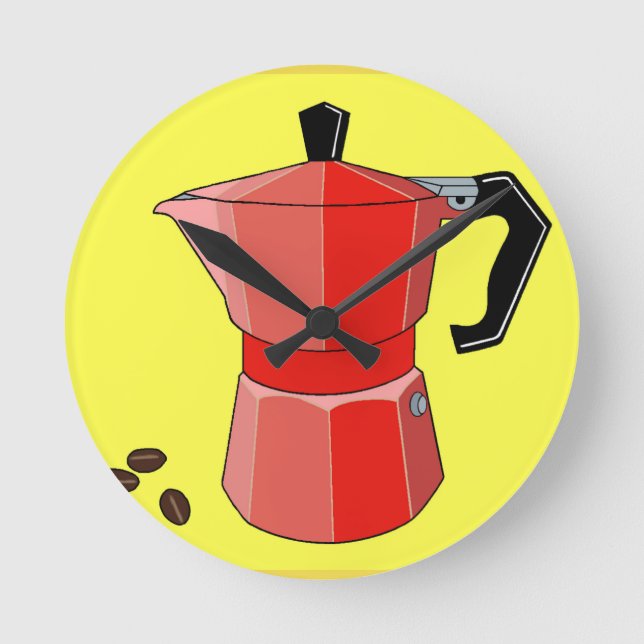 Reloj Redondo Mediano Red Rainbow Espresso (Anverso)