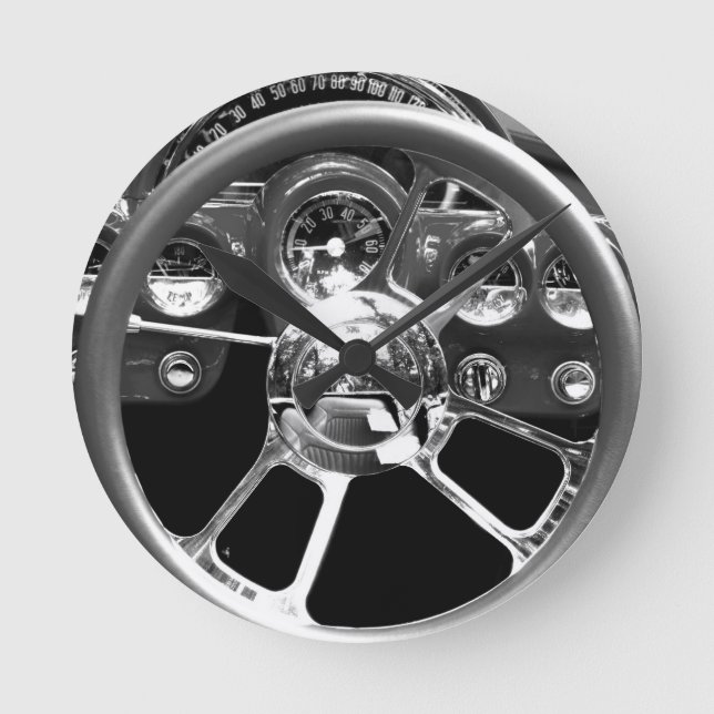 Reloj Redondo Mediano Red Wheel (Anverso)