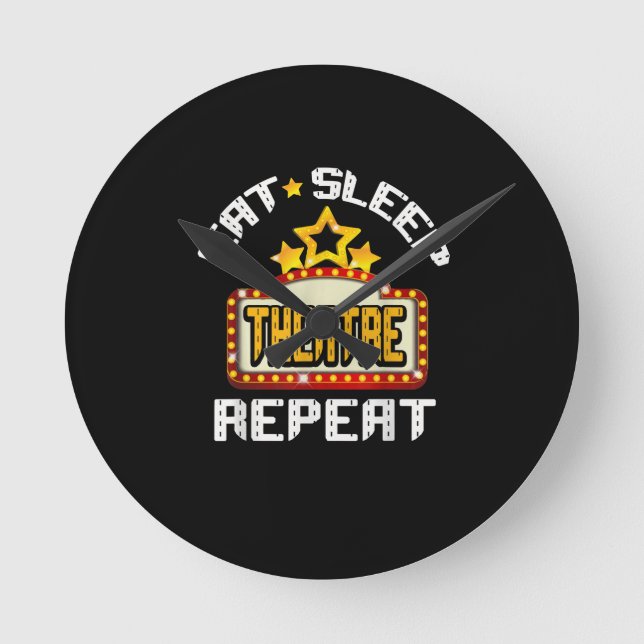 Reloj Redondo Mediano Regalo de actriz de teatro de repetición del sueño (Anverso)