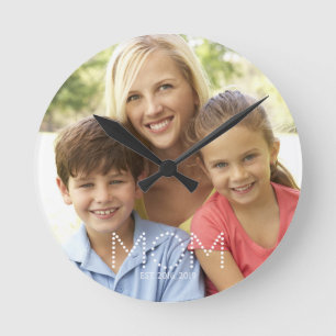 Reloj Redondo Mediano Regalo de Foto para Mamá