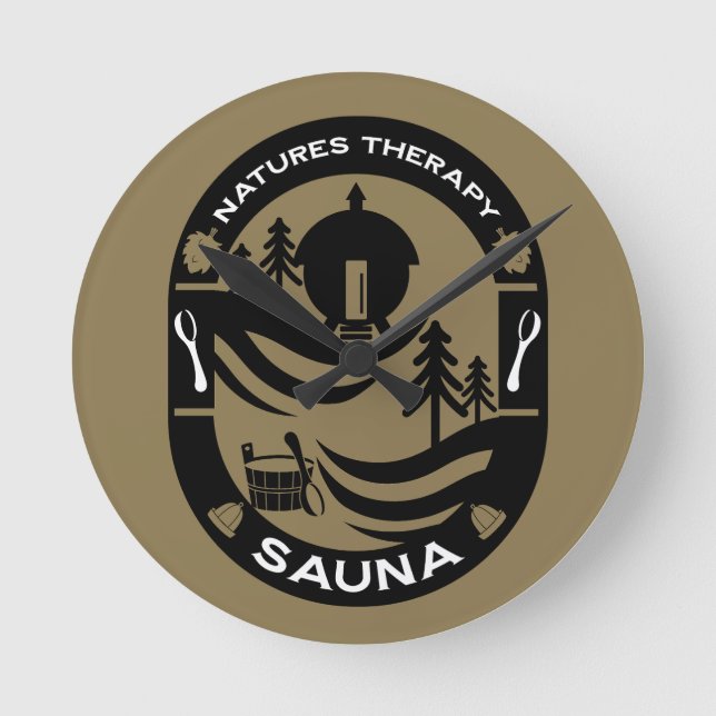 Reloj Redondo Mediano regalo de la sauna de lujo (Anverso)