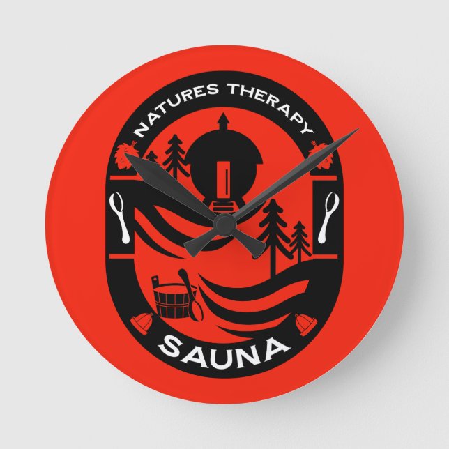 Reloj Redondo Mediano regalo de la sauna de lujo (Anverso)