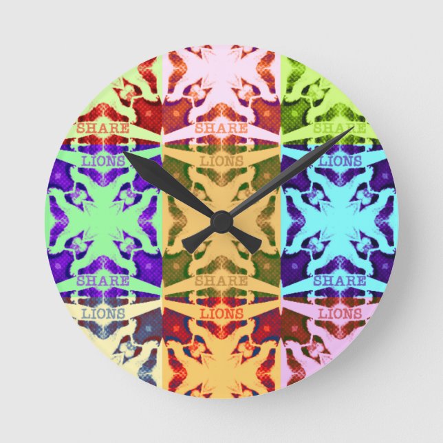 Reloj Redondo Mediano Regalo de los leones de Hakuna Matata (Anverso)