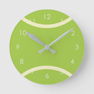 Reloj Redondo Mediano Regalo de una moderna bola de tenis verde