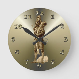 Reloj Redondo Mediano Regalo de vacaciones minúsculo del navidad de Tim