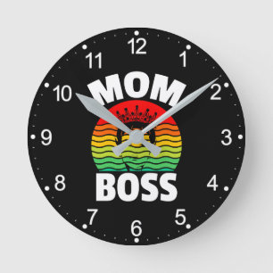 Reloj Redondo Mediano Regalo del Día de la Madre del Jefe de la Mamá-666