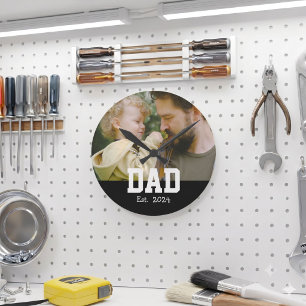 Reloj Redondo Mediano Regalo del Día del Padre Establecido por Papá