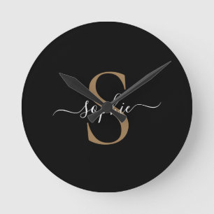Reloj Redondo Mediano Regalo Personalizado con Nombre Escritura Elegante