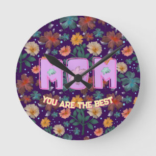 Reloj Redondo Mediano Regalo personalizado del día de la madre lumbar