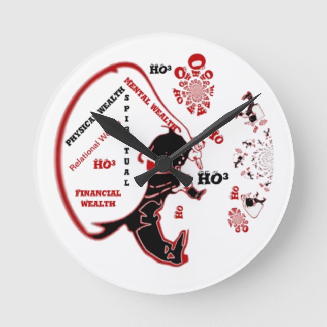 Reloj Redondo Mediano Regalo secreto Santa - Prosperidad y Riqueza (Anverso)