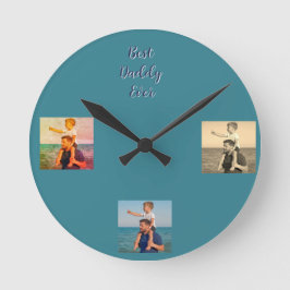Reloj Redondo Mediano Regalos de Fotos para Papá Calcomanía